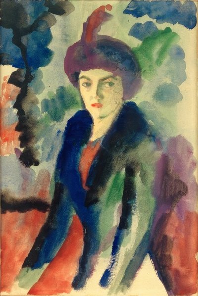 Portrait Study of Elisabeth Macke by August Macke